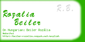 rozalia beiler business card